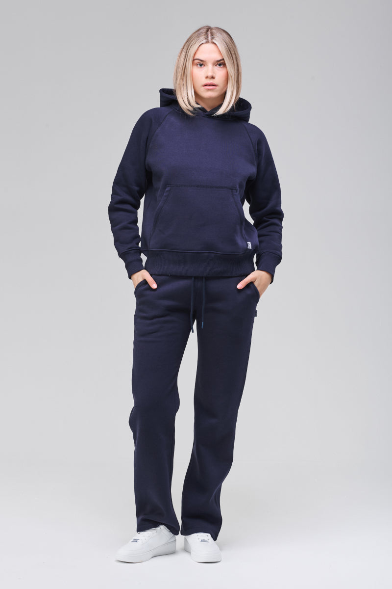 Sunday Superior Belmont Hoodie in rich navy colorway, front view