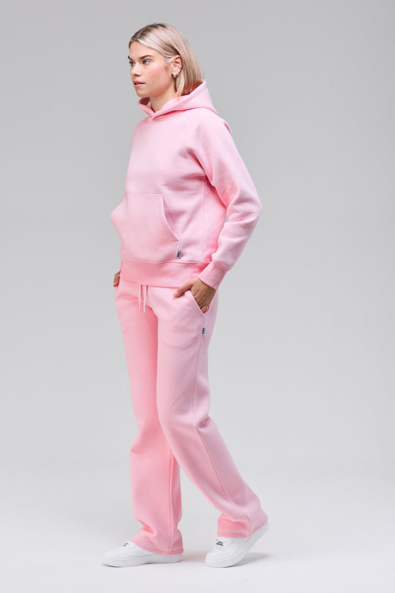 Angled front view, soft cozy hoodie