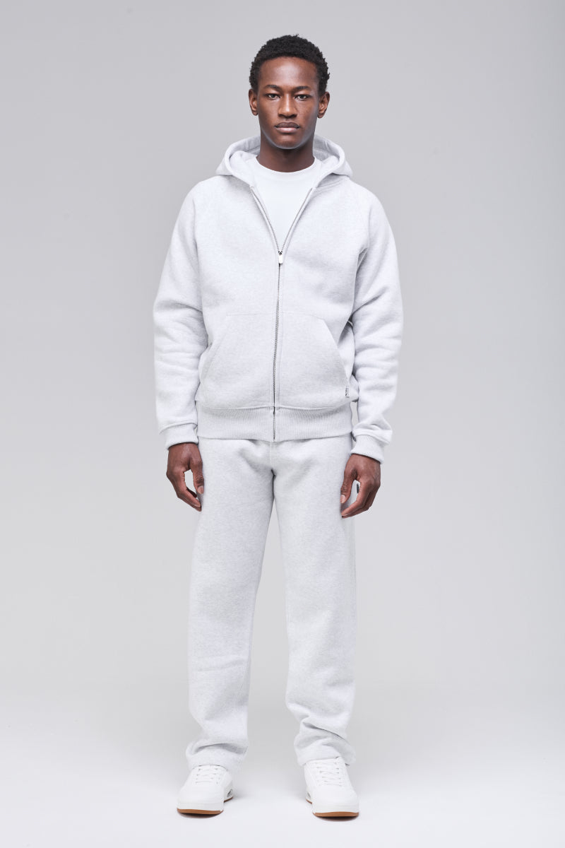 Belmont Zip Hoodie Light Grey