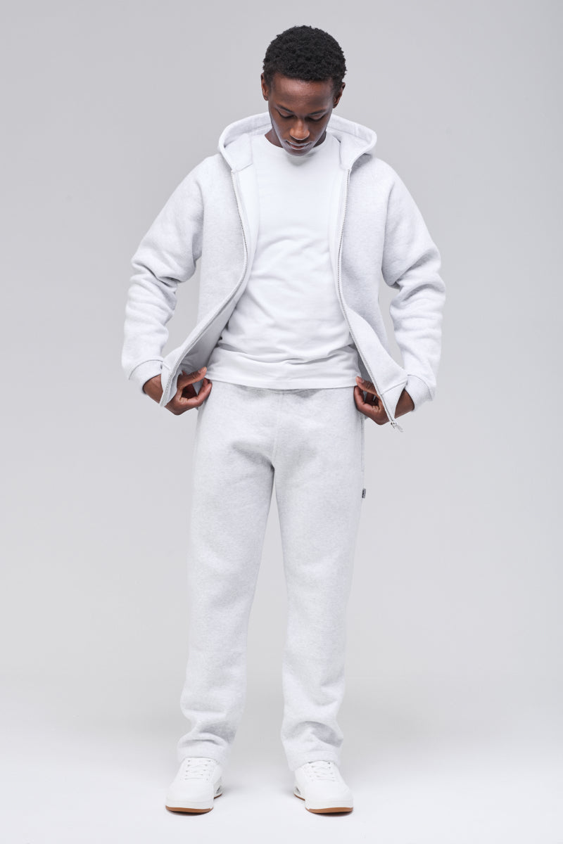 Belmont Zip Hoodie Light Grey